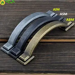76 мм Rustico ретро-мебель ручки Античный Металлические Ручки для ящиков шкафа тянуть ручка черный античная латунь/бронза комод дверные ручки 3"