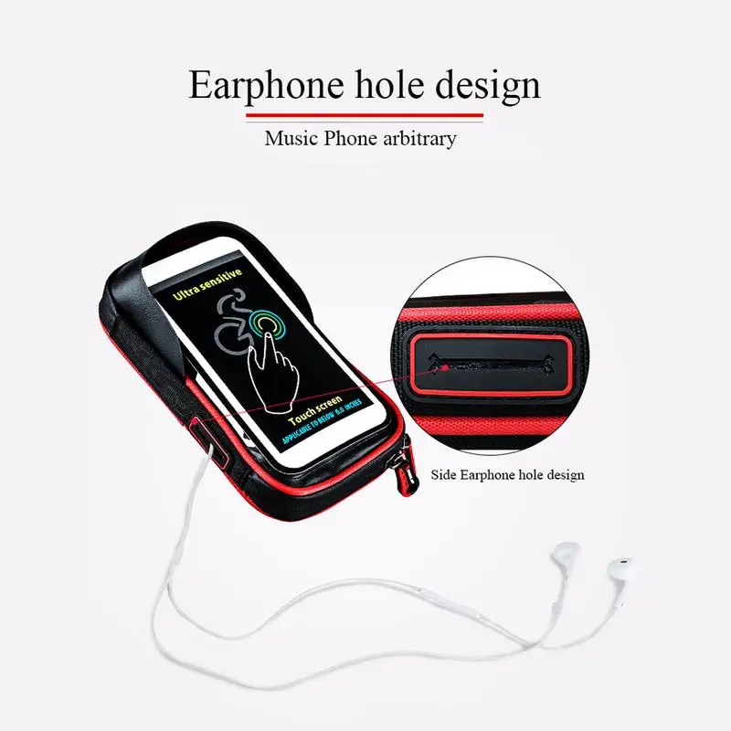 

6 Inch Bicycle Waterproof Bag Shockproof Mobile Phone Holder Navigation Frame Bike Bag Waterproof Touch Screen Bicycle Handbar