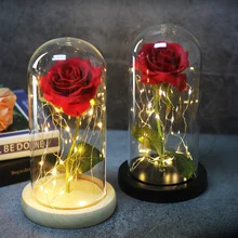 Светодиодный светильник в виде Розы красавицы и чудовища, белый цветок, настольная лампа, романтическая лампа на день рождения, праздник, подарки для мамы и дочки, домашний декор