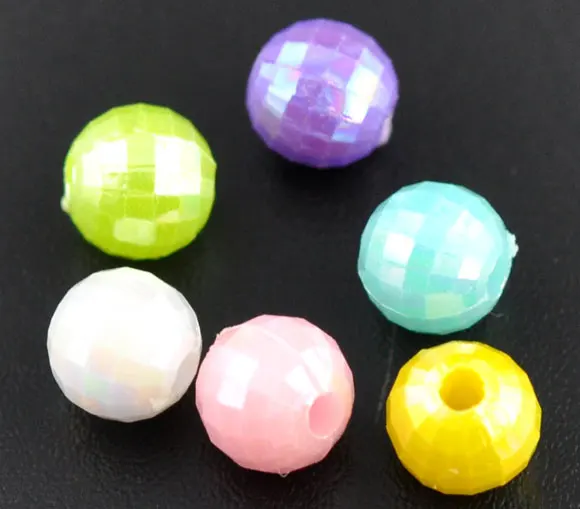 DoreenBeads 400 шт. разноцветные акриловые граненые круглые бусины разделители