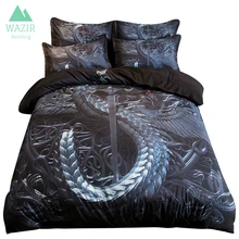 WAZIR Sanding Dark Dragon series bedding set duvet cover Pillowcases Home textile bedclothes comforter bedding sets