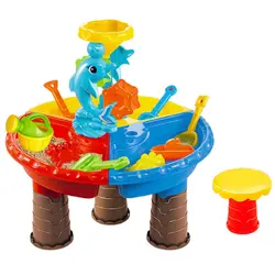 Детская Bunker комплект пляжные Bunker грунтовых вод открытый сад Игрушка-плеер пляжный стол игрушка круглый стол