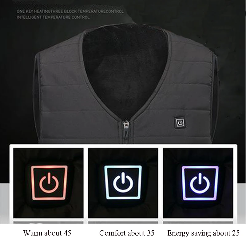 Зимняя защитная одежда с подогревом, умный USB, рабочая куртка без рукавов, пальто, Регулируемый контроль температуры DSY016