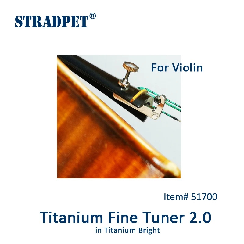 Тюнер STRADPET titanium Fine 2,0 с износостойким болтом из сплава из титана, яркий или темно-серый, для скрипки, регулятор струн