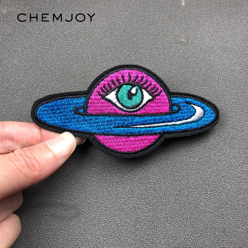 

Iron on Space Planet Patch for Clothing Cartoon Badges for Clothes Embroidery Fabric Applique Cute Anime Backpacks Patches