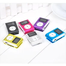 Mp3 плеер USB мини-клип MP3 плеер с ЖК-экраном Поддержка 32 ГБ Micro SD TF карта радио Walkman Карманный аудио песня, подсказки 6 цветов