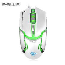 E-3LUE M618 Проводная игровая клавиатура Мышь с красочными светодиодный свет 4000 Точек на дюйм регулируемые проволочные игровая мышь для настольного ноутбука