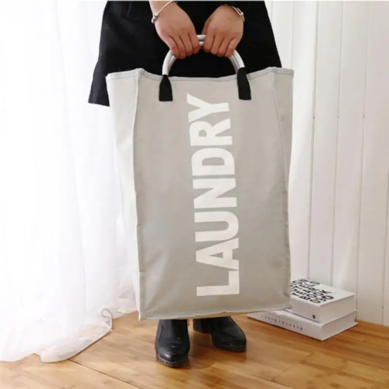 OUNONA 1 قطعة سلة الغسيل القابلة للطي المحمولة أكسفورد صندوق تخزين ملابس حقيبة الملابس القذرة سلة الغسيل سلة الغسيل المنظم حقيبة