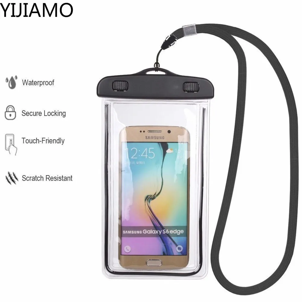 

Universal swim waterproof Mobile Phone Case for iPhone 7 8 plus for xiaomi Pouch Cover for samsung S8 waterproof cases Bag