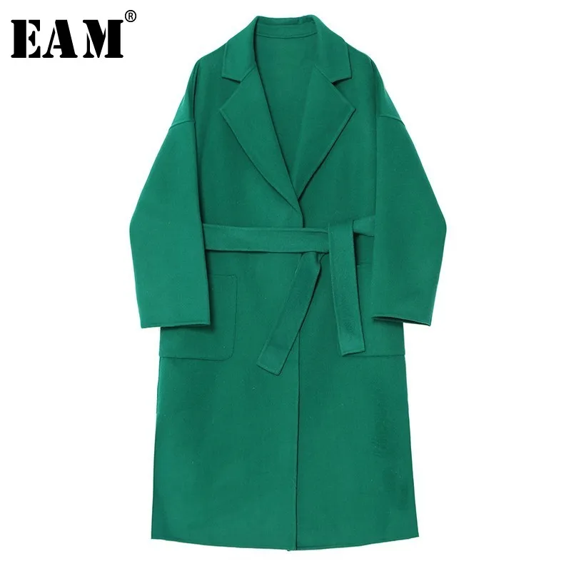 Manches eam Khaki De black Longues Longue Hiver Femmes Couleurs Parkas 4 2019 Jl759 Laine Manteau Marée Taille Printemps Nouveau grass Mode Green Lâche Revers Grande white Chaud XwxX6Bn