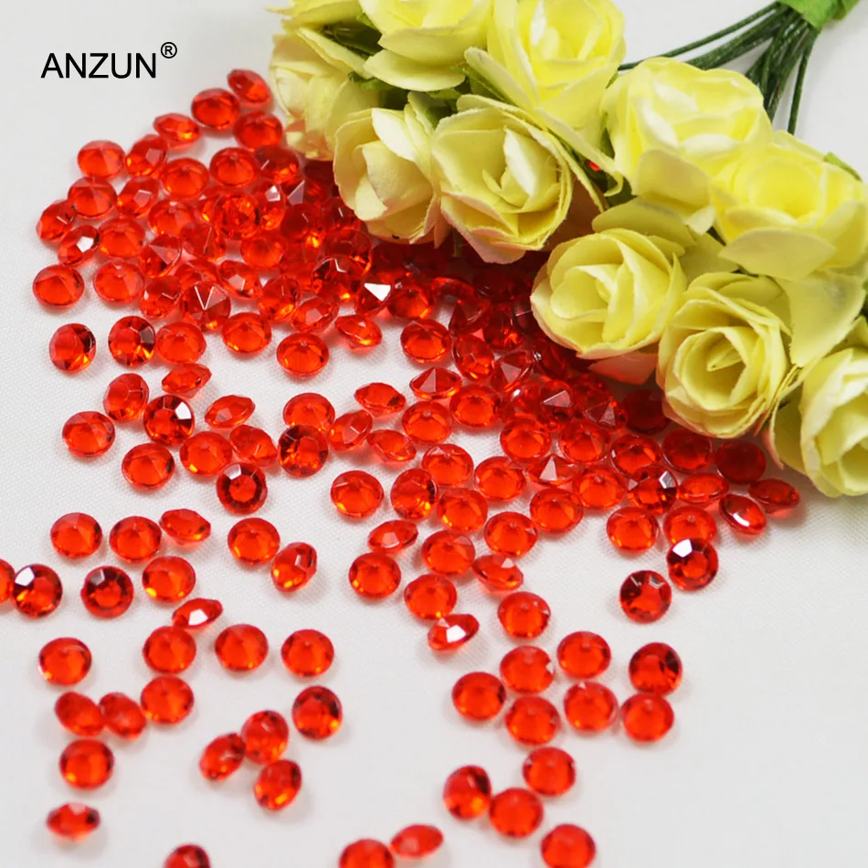 250 шт. акриловые бриллиантовые конфетти 10 мм 4 карата|crystal crystal|crystal decorationcrystal 10mm |
