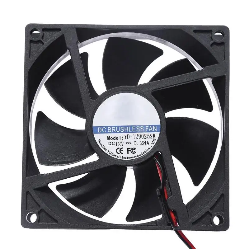 

YD-129025SM 90x90x25mm DC 12V Cooler Fan 7 Blades Computer PC Cooling Fan 28.88db Low Noise Radiator Ventilador for Computer PC
