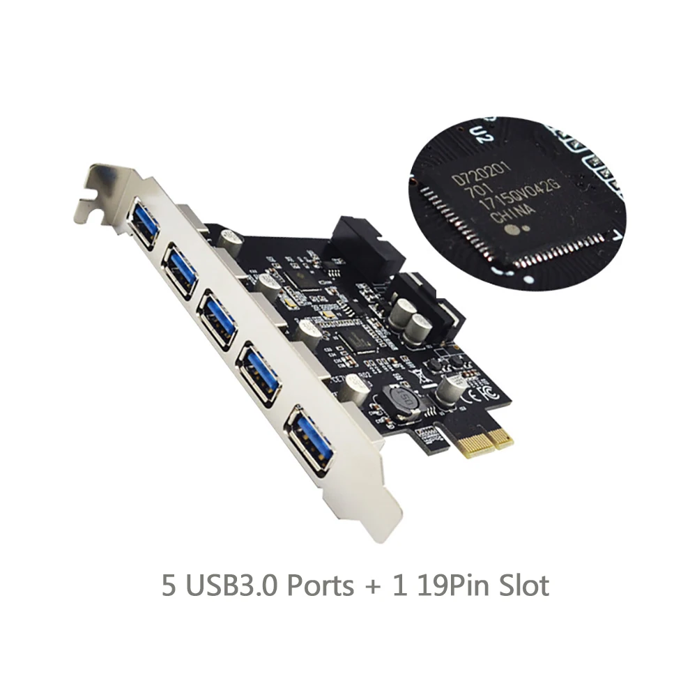 Плата расширения USB3.0 с 5 портами адаптер 19PIN фронтальная плата NEC третьего