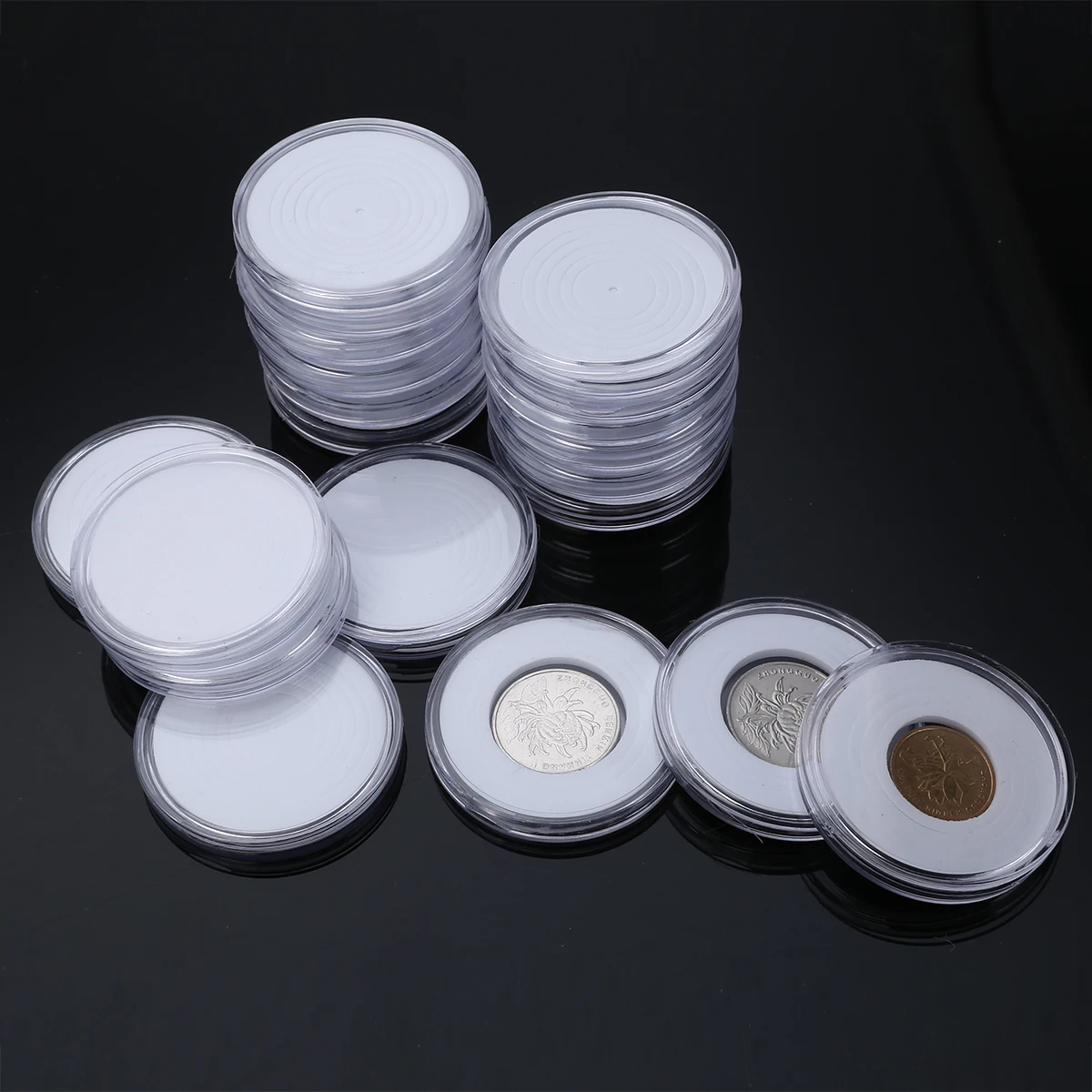 20 Piece 46MM Coin Display Boxes Container Small Transparent Round Zodiac Coin Capsules Holder Storage Case Home DIY Decor 20 Piece 46MM Coin Display Boxes Container Small Transparent Round Zodiac Coin Capsules Holder Storage Case Home DIY Decor