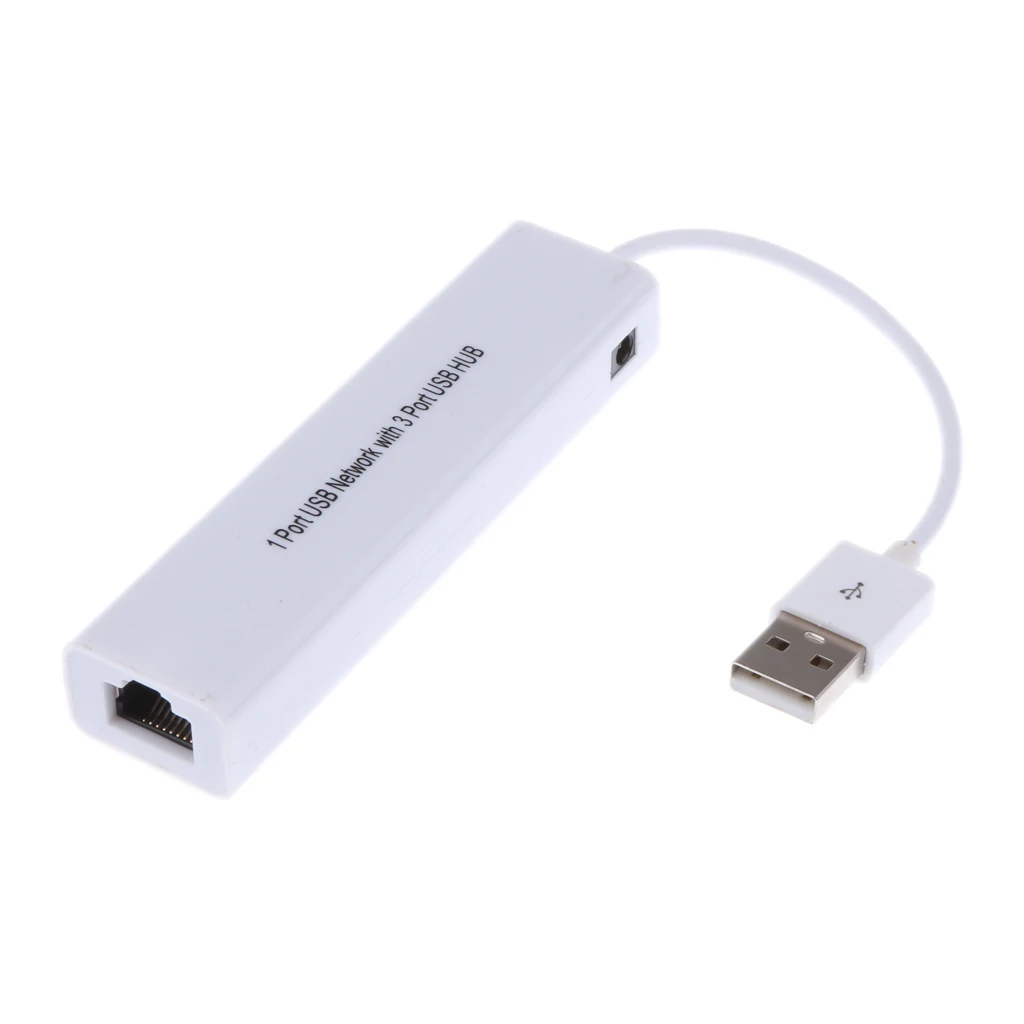 MagiDeal USB 2 0 к RJ45 сетевой Ethernet 100 Мбит/с LAN адаптер с 3 портами концентратор|Сетевые