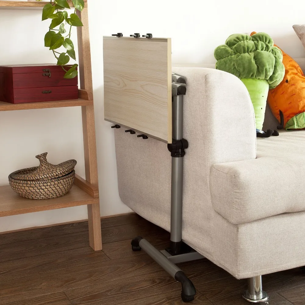 SoBuy Home Nursing Auto-Touch Overbed Table Sofa Side Laptop Table FBT07N