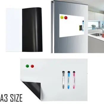 

A3 Magnetic Whiteboard Sticker Drawing Message Refrigerator Home Office Memo Whiteboard