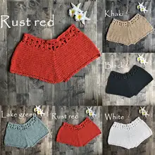 Летние женские повседневные трикотажные шорты с высокой талией, пляжные шорты, размер 6-12