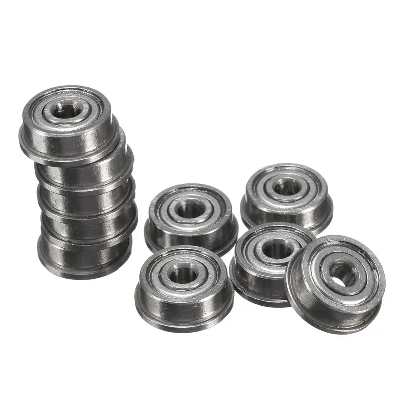 

10Pcs F623ZZ 3d printer flange bushing ball bearings 3x10x4 mm Mini Metal Double Shielded Flanged Ball Bearings For 3D printer