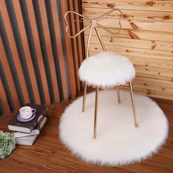 

30*30CM Imitation Wool Round Blend Cushion Floor Pad Mats Sofa Office Chair Cushion Creative Home Decoration Knitting