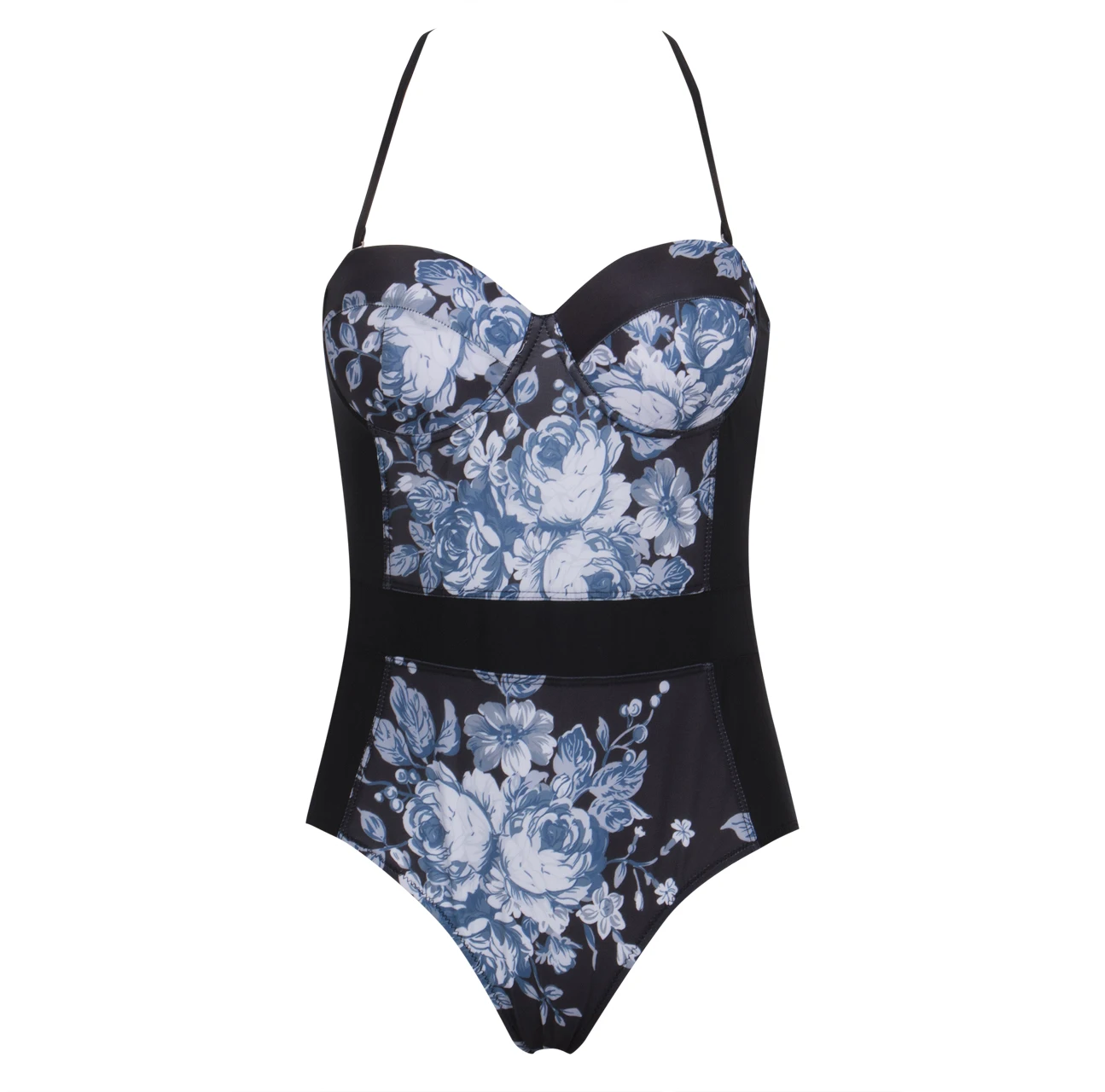 

Hot Sale Women Sexy Bikini Set Summer Floral Swimsuit One Piece Retro Beachwear Swimwear push up 2019 monokini Bra Bathing 06