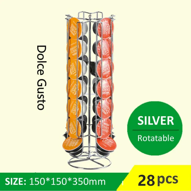 Вращающийся держатель для кофейных капсул стойка башня Nescafe Dolce Gusto Pods полки