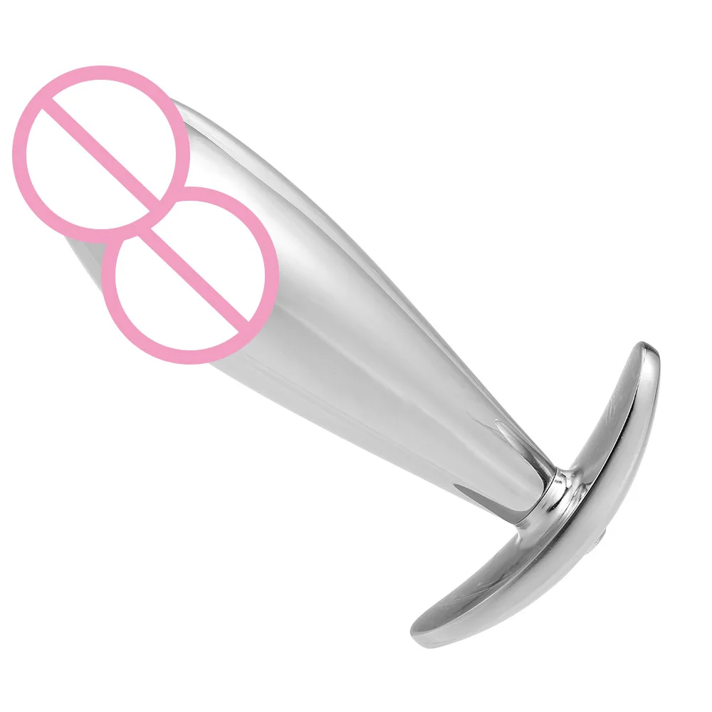 Metal Real Penis Anal Plug Butt Plug Stainless Steel Anal Plug Prostate Massager Adult Sex Toys for Woman With Crystal Jewelry