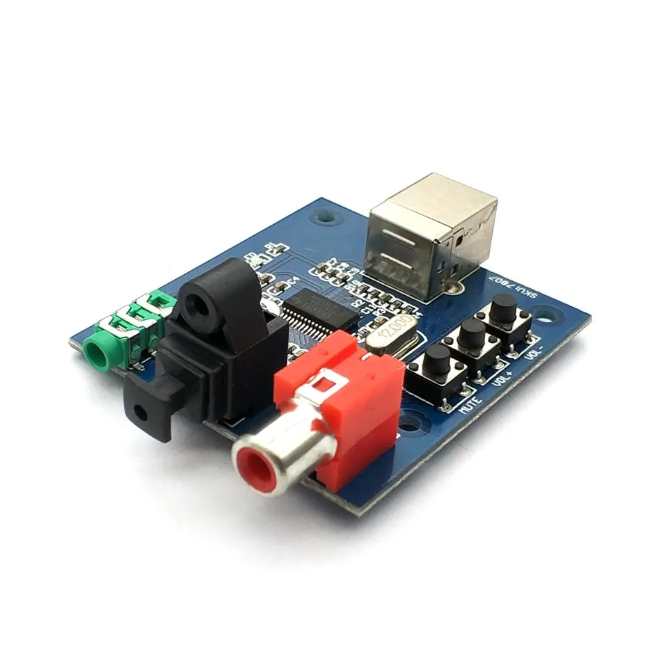 PCM2704 аудио DAC USB к S/PDIF звуковая карта декодер плата 3 5 мм аналоговый коаксиальный