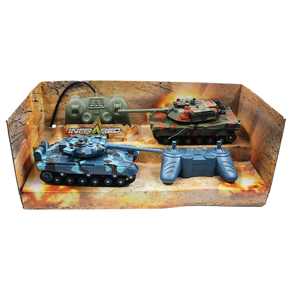 Goede Battle Tank Rc Tank Auto 2 stuks Multicolor Afstandsbediening Tank Collection Begin Vermogen Kids Rc Speelgoed Spel Auto Speelgoed tank Speelgoed Cool