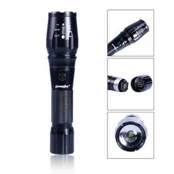 

SKYWOLFEYE 1000LM Zoomable Tactical Flashlight Torch with Strap Telescopic T6 Torch AC Charging 5-Mode Stretchabe Flashlight