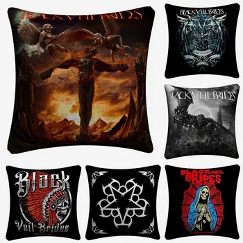 

Black Veil Brides Fashion Design Decorative Pillow Case For Sofa 45x45cm Linen Cushion Cover Home Decor Pillow Covers Almofada