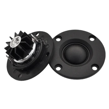 

Tweeter Speaker 6 Ohm 30W Hifi Soft Dome Silk Film Treble Loudspeaker Neodymium Toothed Heat Sink 2Pcs