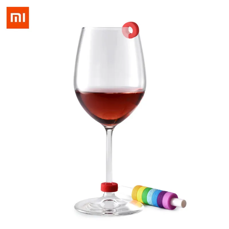 

Circle Joy party Wine Glass Identification Ring 8 Pcs Red Wine Markers Food Contact Level Cup Labels Tag Sign