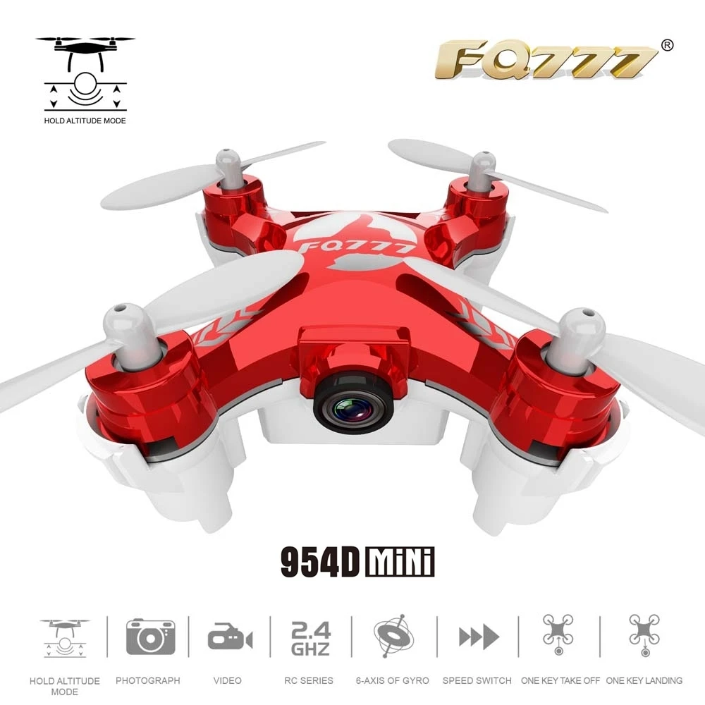 FQ777-954D RC Drone WIFI FPV with Camera Altitude Hold Mode 3D Flip 6-AXIS RC Nano Quadcopter APP Control Drone Toy