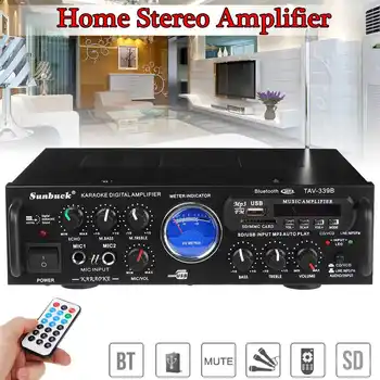 

110V 600W bluetooth Power Stereo Amplifier VU Meter FM 2CH USB SD Karaoke Home Amplifiers Theater bluetooth Amplifier