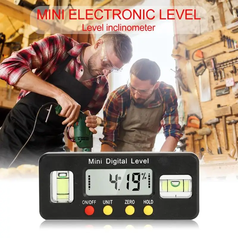 Mini Precision Digital Level Protractor Inclinometer Angle Finder Bevel Box Caliper Measuring Tools