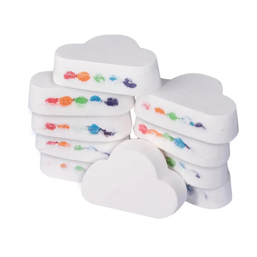 

Rainbow Cloud Salt Essential Oil Bathing Ball Bubble Exfoliating Moisturizing Skin Care Props Natural Bubble Bath Bombs Ball