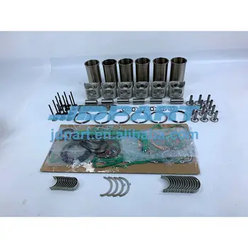 

6D22 Rebuild Kit With Valves Engine Bearings Cylinder Liner Piston Rings Full Gasket Kit For Mitsubishi