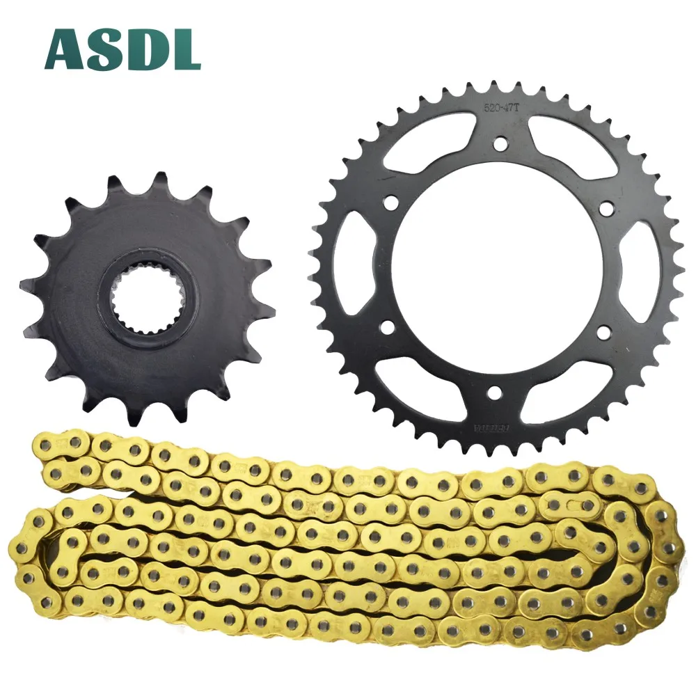 

520 47T 16T Motorcycle Transmission Chain and front rear sprocket set for BWM F650 Funduro ST Strada Dakar F 650 1994 - 2000