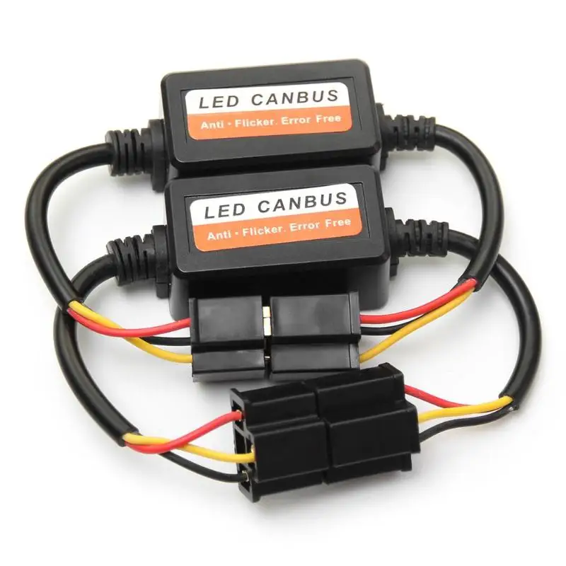 

1 Pair H4 led Headlight Canbus Decoders Error Free Anti Flicker Resistor Flash Canceller for SUV Fog Lamps Adapter Anti-Flicker