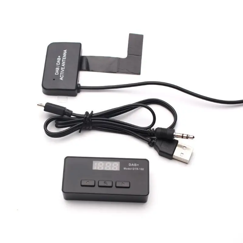 

DC 5V Home Car 3.5 AUX IN IN Interface DAB DAB+ Receiver Signal Radio Antenna For MP3 MP4 MP5 Android WINCE Multimedia Player