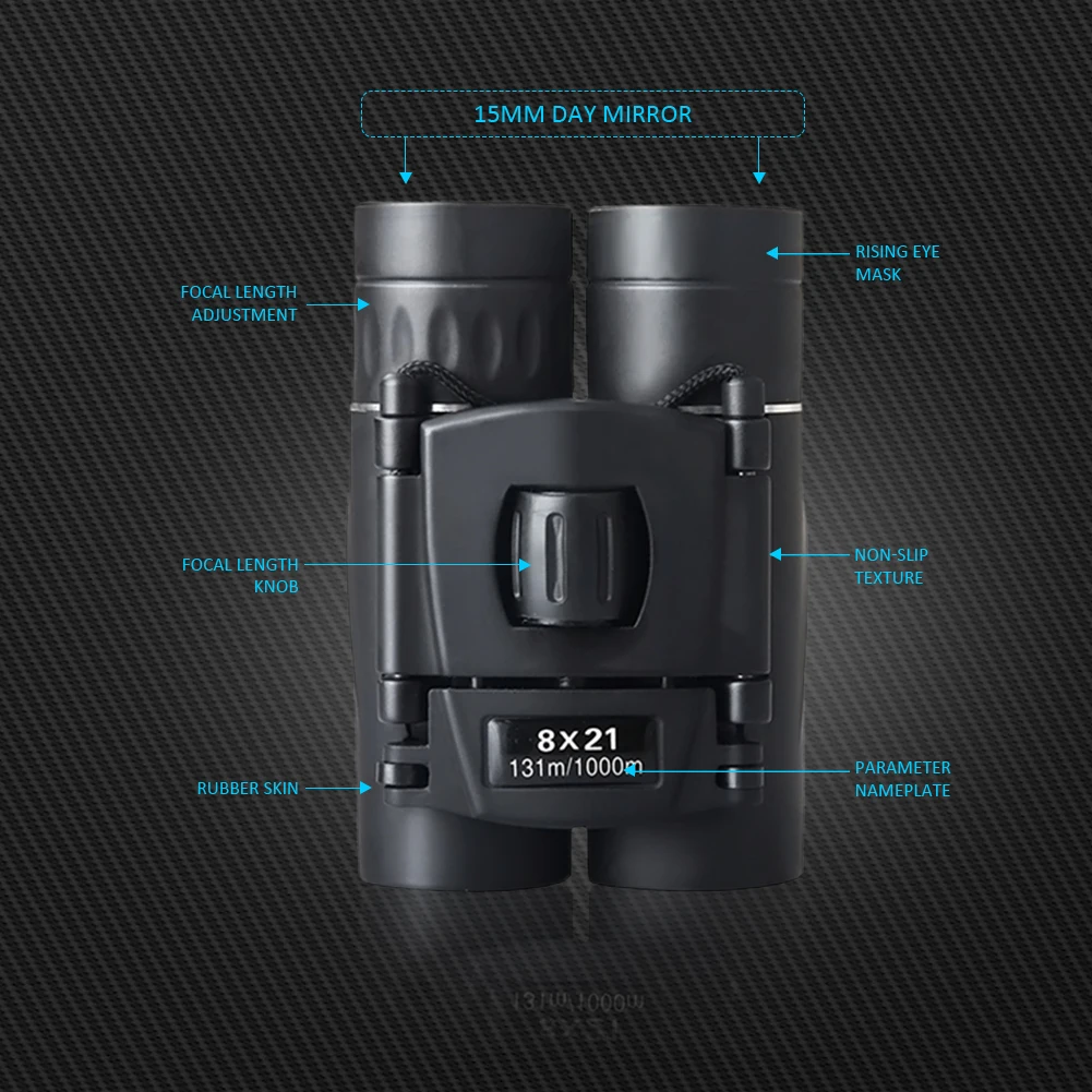 8x21 Мини Компактный Легкий Бинокль Мини карманный складной бинокль с покрытием объектива для концертного театра оперы туризма взрослых детей