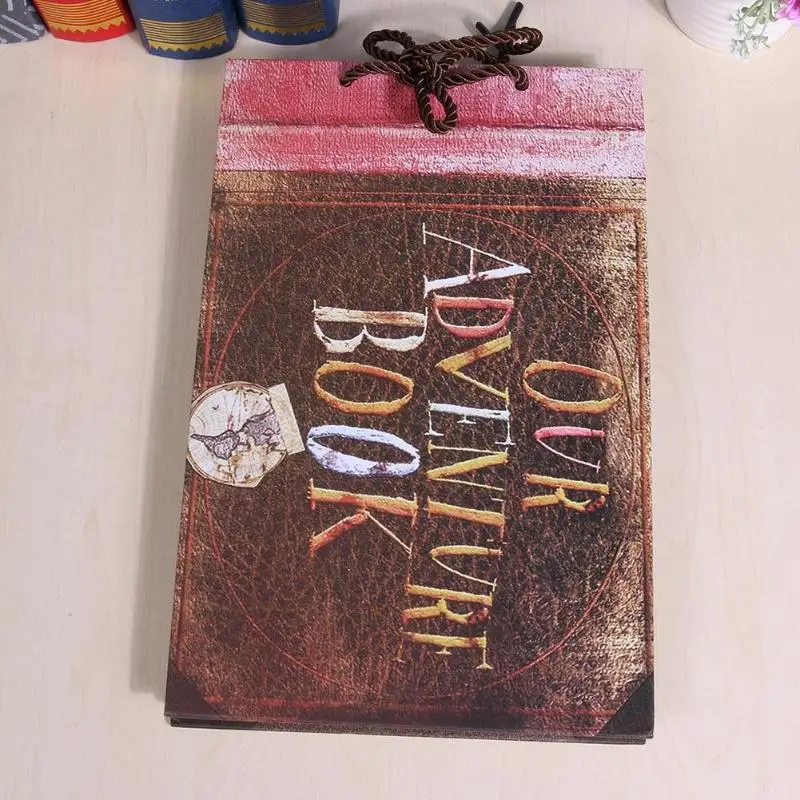 DIY 10 дюймов фотоальбом наша книга приключений Ретро альбом с веревкой крафт-бумаги любовник фотоальбом для скрапбукинга памятный