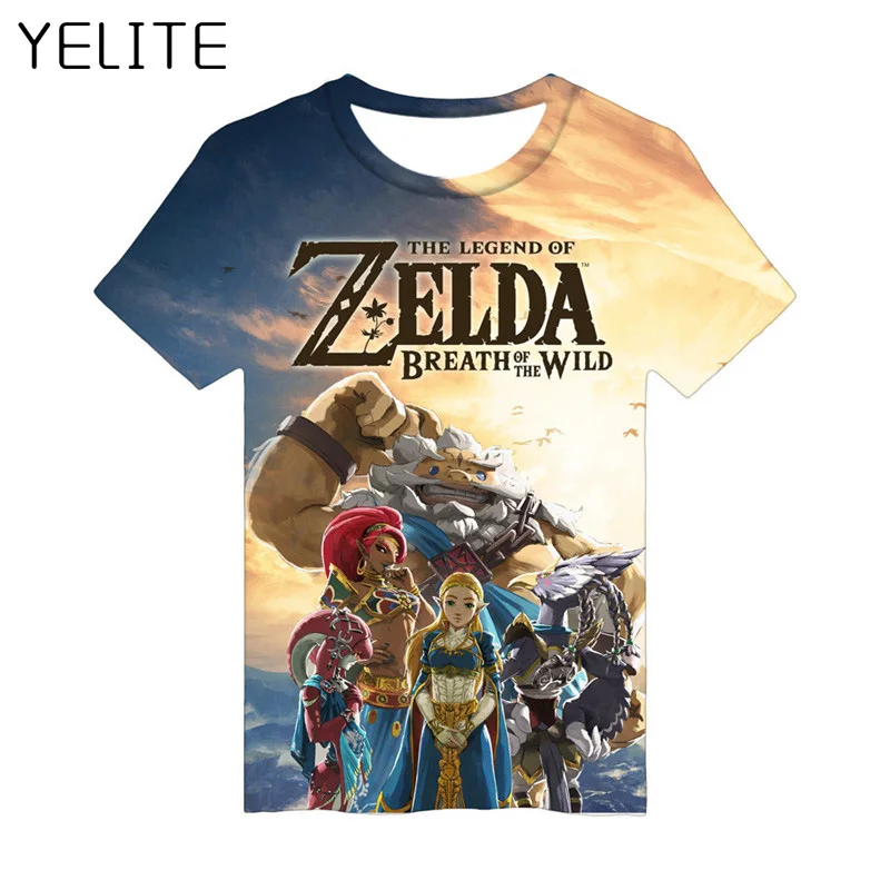 YELITE Harajuku игра Легенда о Зельде 3D мужская футболка с рисунком хип-хоп Футболка
