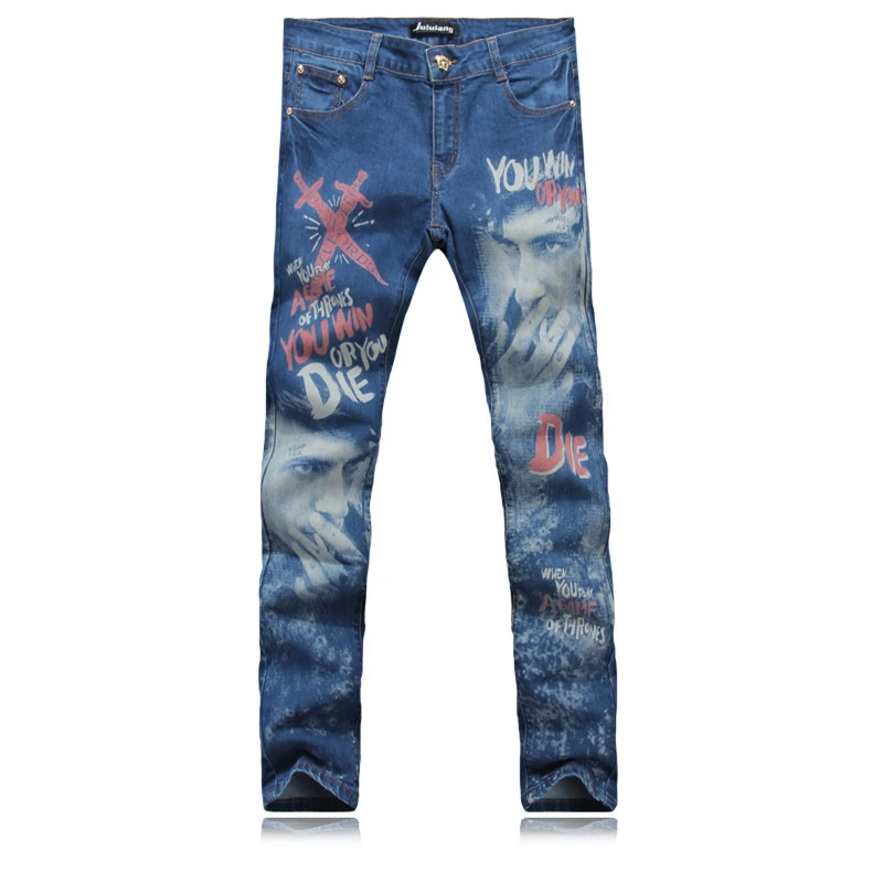 2018 New Small stretch mens jeans high quality black blue jeans men