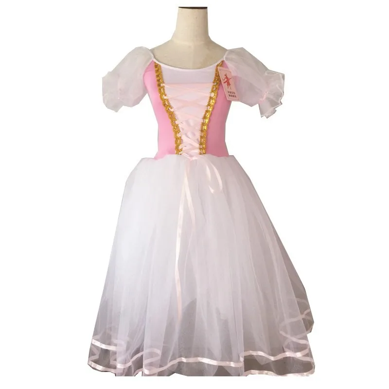 Новая романтическая пачка балетные костюмы Жизель девушки ребенок вельветовое длинное Тюлевое платье скейт балерина платье с пышными рукавами хор платье