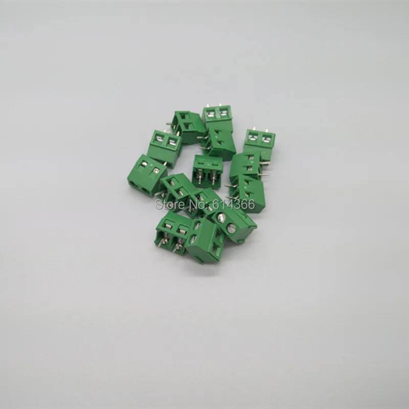 100 шт . 2 контактный винт Клеммная колодка Разъем 5 мм шаг 08 301 P 2P 2pin|Терминалы| |