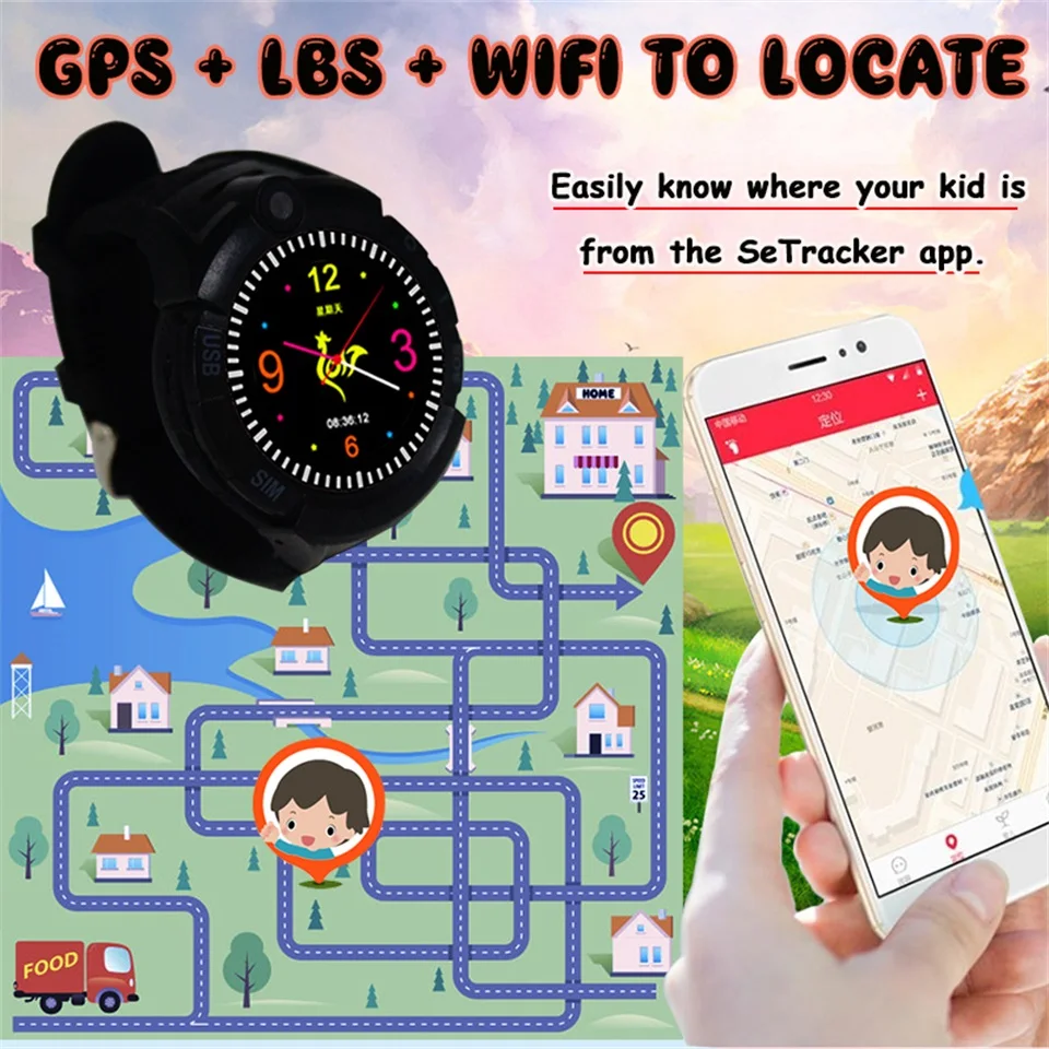 Быстрая доставка Смарт часы дети с камерой фонарик телефон для детей gps wifi