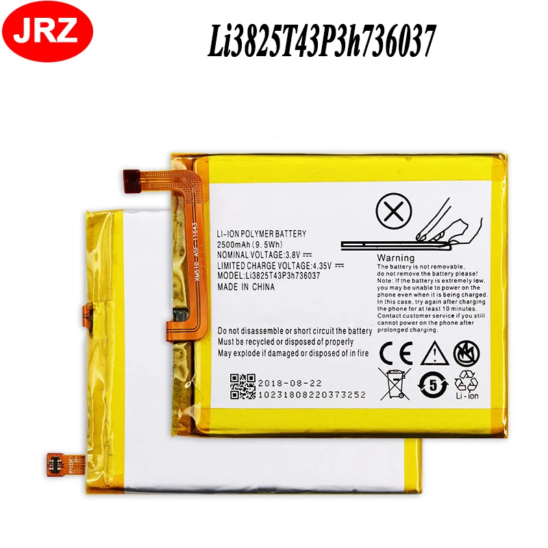 Аккумулятор Li3825T43P3h736037 для ZTE BV0720 Blade A2 V7 Lite аккумулятор с двумя SIM-картами 2500 мАч |