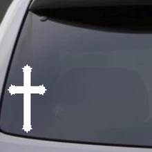 Cross Vinyl Decal Sticker Car Window Wall Bumper Jesus God Religious Christian Rear Window Car Sticker iron cross novelty german car van window bumper vinyl sticker decal
